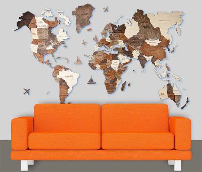 Wooden Wall Maps