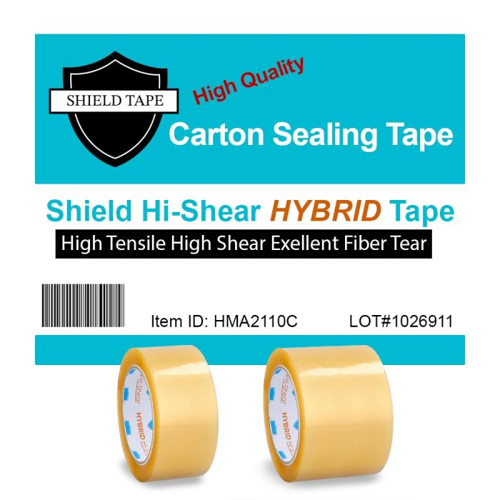 High Initial Tack Yellow Transparent Hot Melt Acrylic Hybrid Adhesive Packaging Tape