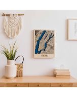 3D Wooden Map of New York City
