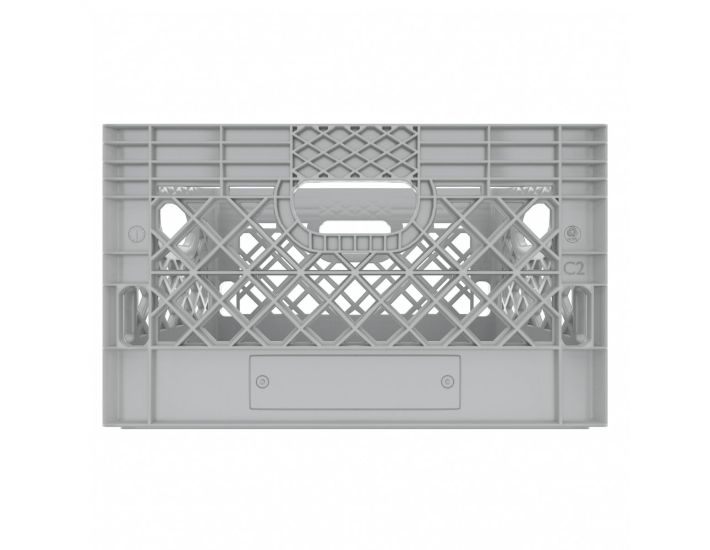 Rectangle Gray Plastic Milk Crate 24qt (6 gallon)