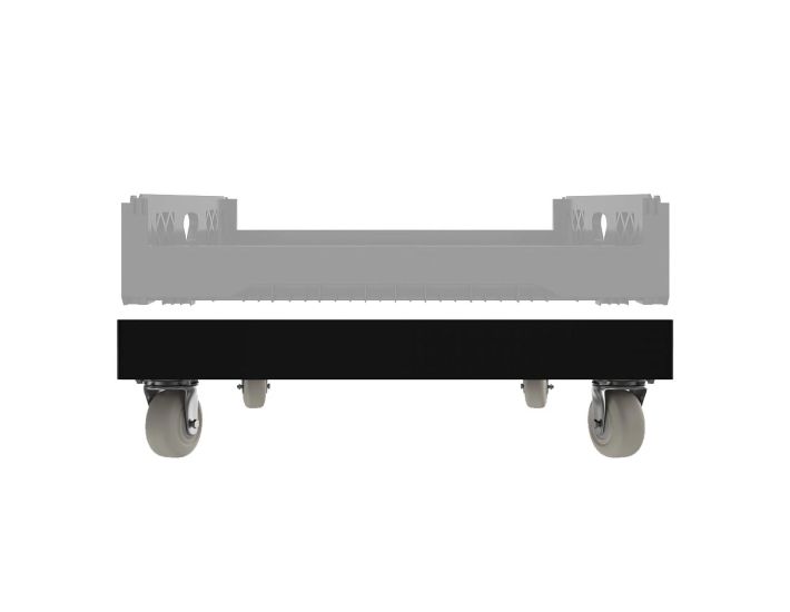 Heavy Duty Black Plastic Dolly For Bread Trays (500Lb Capacity)