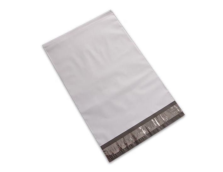 10 x 13 Tuff-Shield White Flat Poly Mailers (No Bubble Lining)