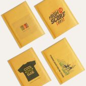 Custom Printed Golden Kraft Bubble Mailers