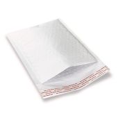 White Kraft Laminated Paper Bubble Mailers Peel & Seal