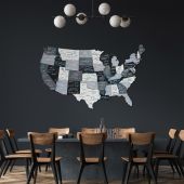 3D Wooden USA Map Nordic Premium Edition