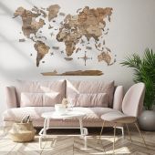 3D Wooden World Map Terra Premium Edition