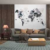 3D Wooden World Map Nordic Premium Edition