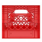 Square Red Plastic Milk Crate 16qt (4 gallon)