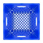 Square Blue Plastic Milk Crate 16qt (4 gallon)