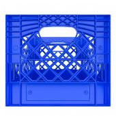 Square Blue Plastic Milk Crate 16qt (4 gallon)