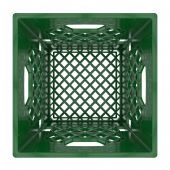 Square Green Plastic Milk Crate 16qt (4 gallon)