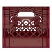 Square Dark Brown Plastic Milk Crate 16qt (4 gallon)