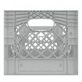 Square Gray Plastic Milk Crate 16qt (4 gallon)
