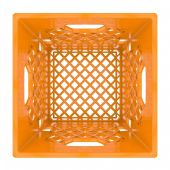 Square Orange Plastic Milk Crate 16qt (4 gallon)