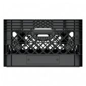 Rectangle Black Plastic Milk Crate 24qt (6 gallon)