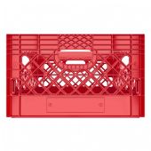 Rectangle Red Plastic Milk Crate 24qt (6 gallon)