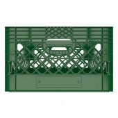 Rectangle Green Plastic Milk Crate 24qt (6 gallon)