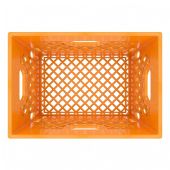 Rectangle Orange Plastic Milk Crate 24qt (6 gallon)