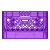 Rectangle Purple Plastic Milk Crate 24qt (6 gallon)