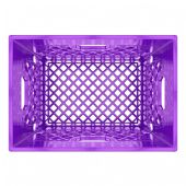 Rectangle Purple Plastic Milk Crate 24qt (6 gallon)