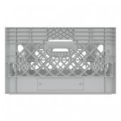 Rectangle Gray Plastic Milk Crate 24qt (6 gallon)