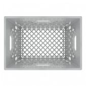Rectangle Gray Plastic Milk Crate 24qt (6 gallon)