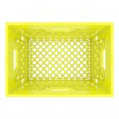 Rectangle Yellow Plastic Milk Crate 24qt (6 gallon)