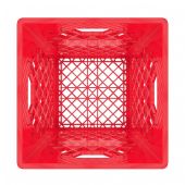 Reinforced Heavy Duty Square Red Plastic Crate 16Qt