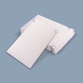 Rigid White Cardboard Stay Flat Mailers Peel & Seal