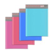 Bright Colors Soft Shell (3/16" Bubble Liner) Poly Bubble Mailers with Peel & Seal