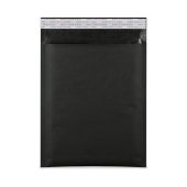 Black Laminated Paper Bubble Mailers, Extra Air, 3/16 Bubble Liner, Peel & Stick.