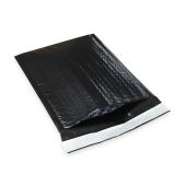Strong Soft Shell Black Poly Bubble Mailers Self Seal With Hot Melt Glue
