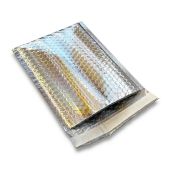 Hard Shell Metallic Holographic Bubble Mailers Extra Air (3/16" Bubble Liner) Peel & Seal