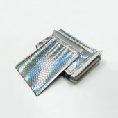 Hard Shell Metallic Holographic Bubble Mailers Extra Air (3/16" Bubble Liner) Peel & Seal