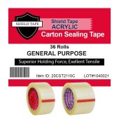 Industrial Grade Clear Acrylic Adhesive Carton-Sealing Packaging Tape Hand Type - Case Quantities Available