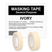 General Purpose Construction/Maintenance Adhesive Masking Tape White