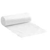 24"x24" 6mic Natural Color 1000/cs (20/50CT RLS) Star Sealed HDPE Can Liner 7-10 Gallon Capacity.