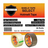 Select Shield Hot Melt Adhesive Packaging Tape (Great for Movers)