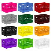 Bulk Color Rectangle Plastic Milk Crates 24qt (6 gallon)