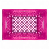 Rectangle Pink Plastic Milk Crate 24qt (6 gallon)