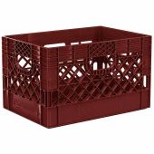 Rectangle Brown Plastic Milk Crate 24qt (6 gallon)