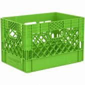 Rectangle Lime Green Plastic Milk Crate 24qt (6 gallon)