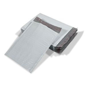Strong Soft Shell Gray Poly Bubble Mailers Self Seal With Hot Melt Glue