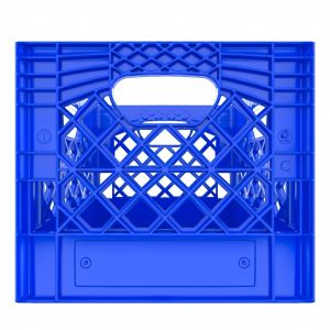 Square Blue Plastic Milk Crate 16qt (4 gallon)