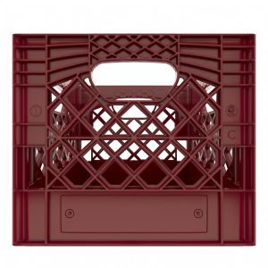 Square Dark Brown Plastic Milk Crate 16qt (4 gallon)