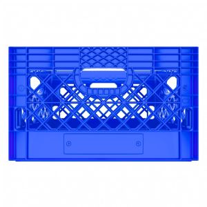 Rectangle Blue Plastic Milk Crate 24qt (6 gallon)