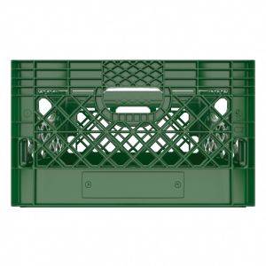 Rectangle Green Plastic Milk Crate 24qt (6 gallon)