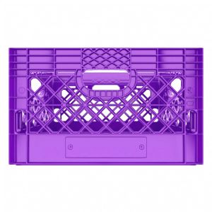Rectangle Purple Plastic Milk Crate 24qt (6 gallon)