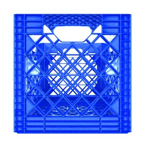 Reinforced Heavy Duty Square Blue Plastic Crate 16Qt